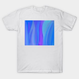 blue waves shower curtain - watercolor and expressionist oil T-Shirt